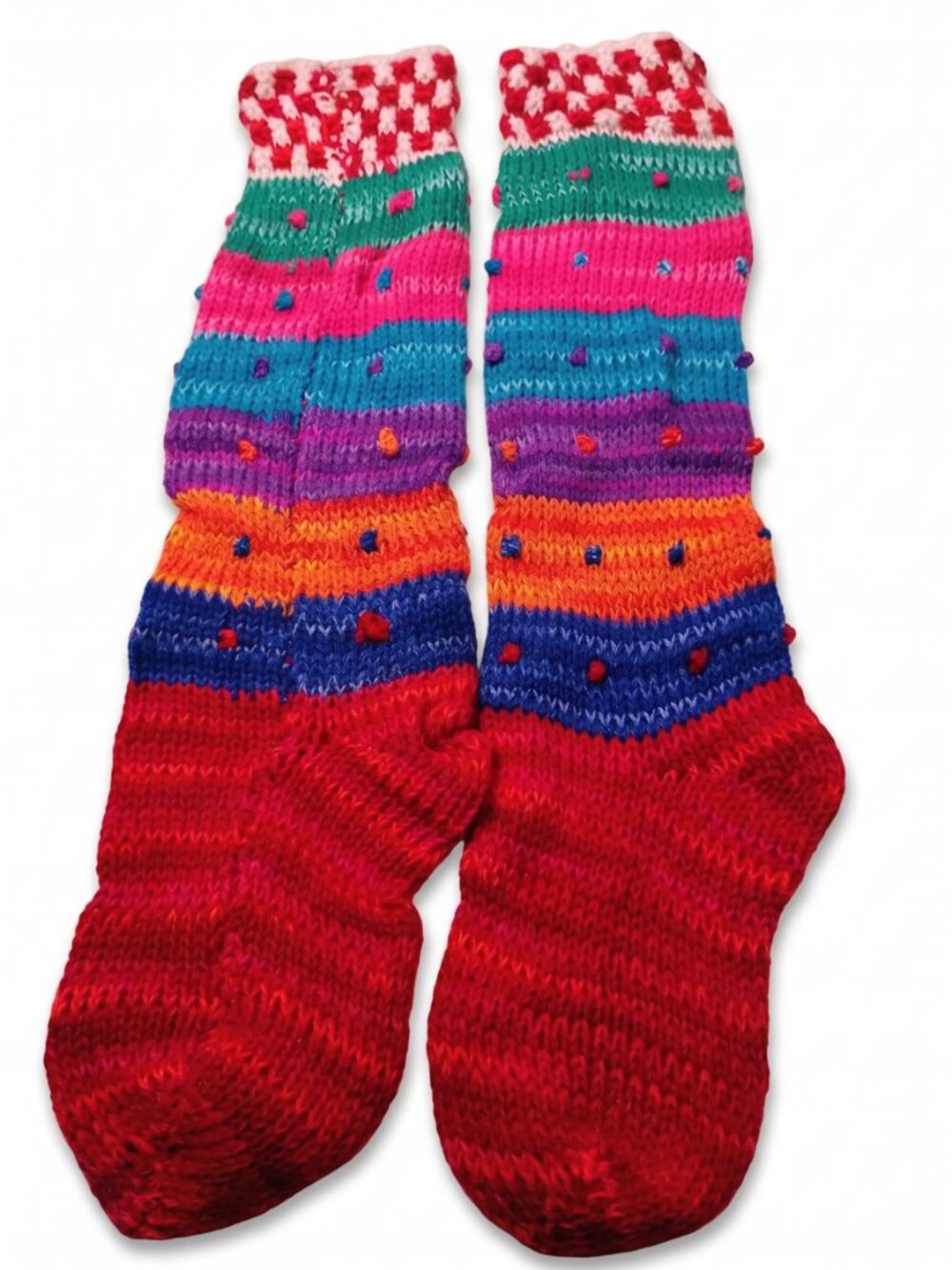 Handmade Andean Warm Socks, Thermal Knit, Cusco Winter Warm